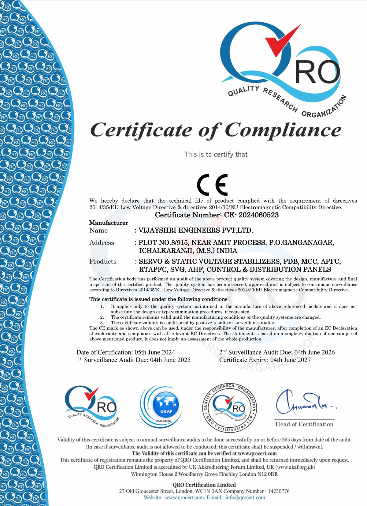 CE Certificate